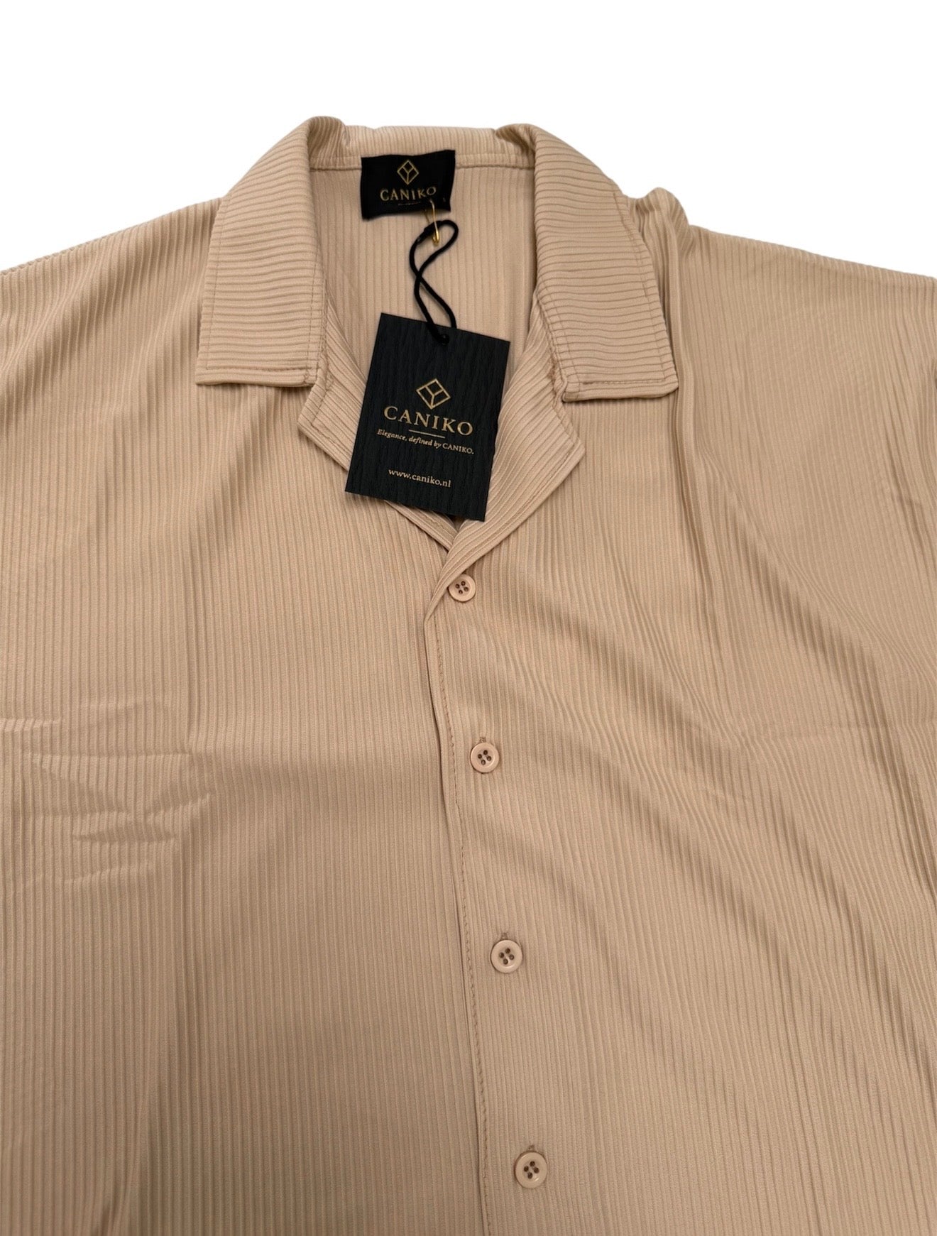 Ribbed Button-Up Blouse