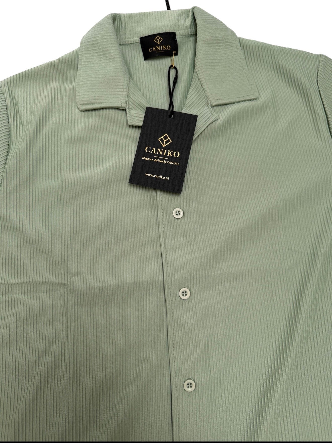 Ribbed Button-Up Blouse